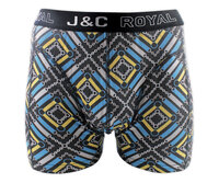 J&amp;C 2-pack Heren boxershorts H242-30060 Gold/Aqua