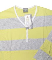  Dames pyjama 100% katoen Normann Geel/Grijs