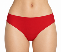 6-pack J&amp;C Naadloze dames string 1701 Rood