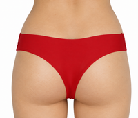 6-pack J&amp;C Naadloze dames string 1701 Rood