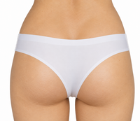 6-pack J&amp;C Naadloze dames string 1701 Wit