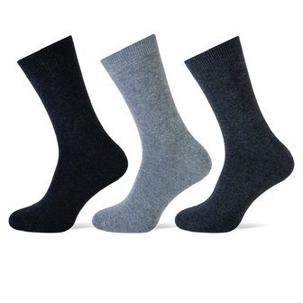 Teckel 3-Pack heren sokken Antraciet assorti