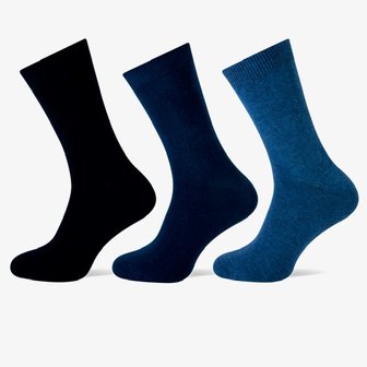 Teckel 3-Pack dames sokken blauw assorti