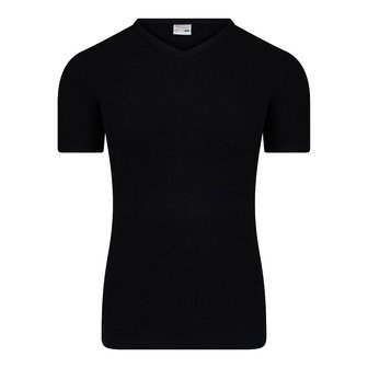 Beeren Heren T-shirt met V-Hals M3000 Zwart