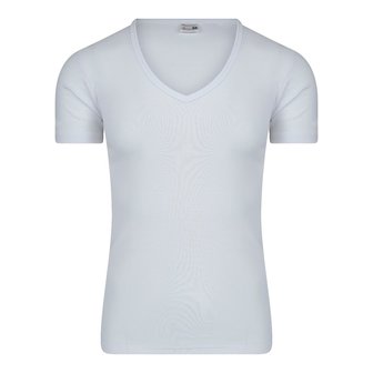 Beeren Heren T-shirt met Diepe V-hals T-shirt M3000 Wit