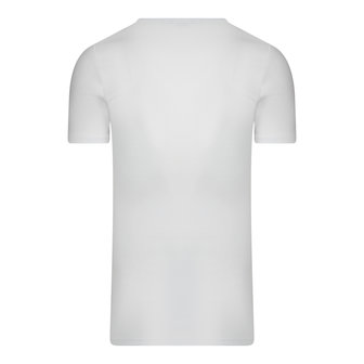Beeren Extra lang heren T-shirt met diepe V-hals M3000 Wit