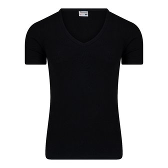 Beeren Heren T-shirt met Diepe V-hals M3000 Zwart