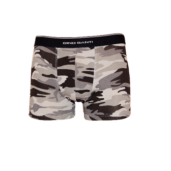 Gino Santi Jongens boxershorts Camouflage Grijs