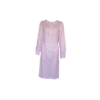 Cocodream Dames nachthemd met lange mouw Roze Hartjes