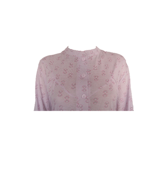 Cocodream Dames nachthemd met lange mouw Roze Waaiers