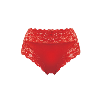 3-Pack J&amp;C Dames tailleslip met kant H805 Wit/Zwart/Rood