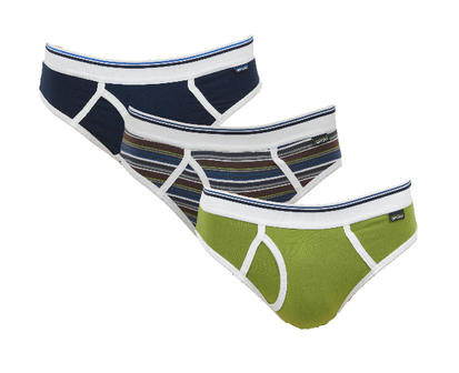 Gino Santi Sport 3-pack Jongens slips met gulp Groen