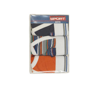 Gino Santi Sport 3-pack Jongens slips met gulp Oranje