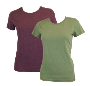 2-pack Dames T-shirt met O-Hals assorti 