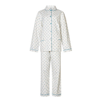 Cocodream Dames Flanel Pyjama met print Wit