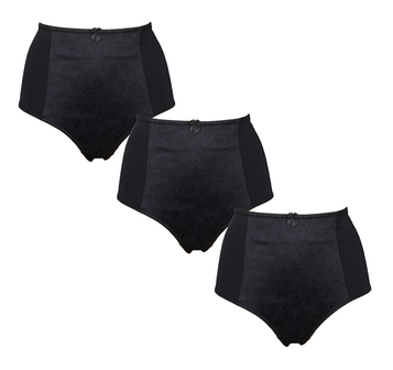 3-pack Dames Tailleslip lichtcorrigerend Zwart J&amp;C