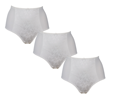 3-pack Dames Tailleslip lichtcorrigerend Wit J&amp;C