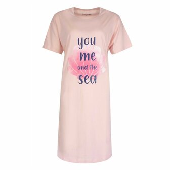 Dames Big Shirt met print &#039;&#039;You , me and the see&#039;&#039;