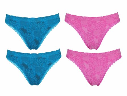 4-pack Dames string J&amp;C met print 