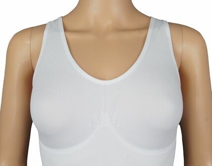 Dames body 90093 J&amp;C met breed schouderbandje corrigerend Wit