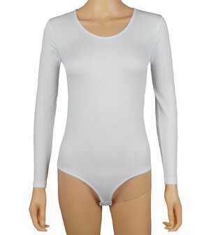 J&amp;C Dames body 6889 met lange mouw slipmodel Wit