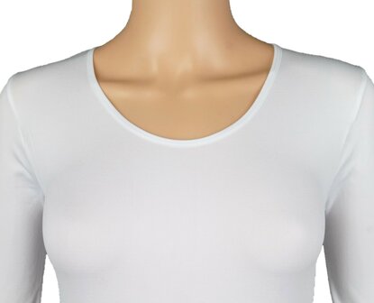J&amp;C Dames body 6889 met lange mouw slipmodel Wit