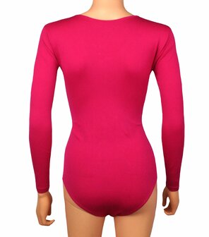 Dames body J&amp;C met Lange mouw slipmodel Fuchsia