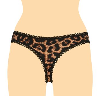 Dames string met animal print J&amp;C