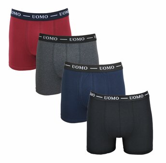 4-pack Heren boxershorts UOMO assorti maat L