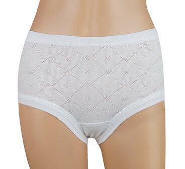 Dames TailleSlip Con-ta 100% katoen Jacquard Wit 