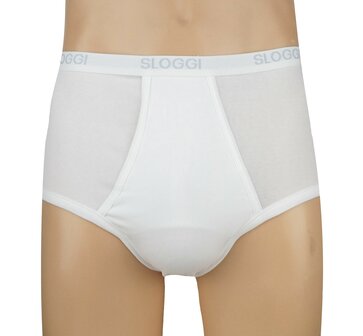 Heren slip  Basic Maxi  met gulp Sloggi Wit