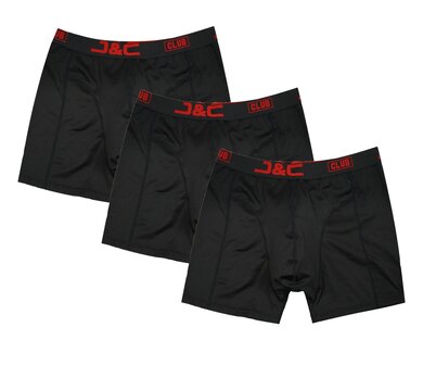3-pack Heren Boxershorts J&amp;C 4485 microfiber Zwart