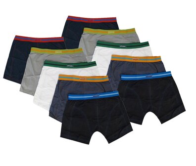 10-pack Heren Boxershorts Gino Santi Sport katoen assorti kleur