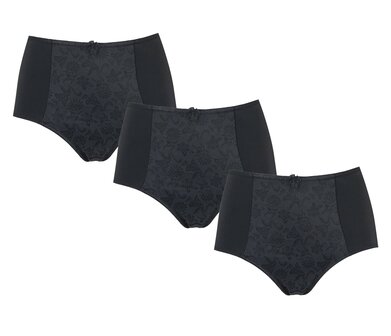 3-pack Dames Tailleslip art.8012 Zwart van J&amp;C