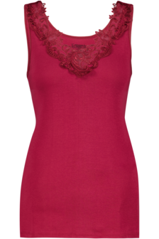 Dames Toker hemd met kant en brede bandjes