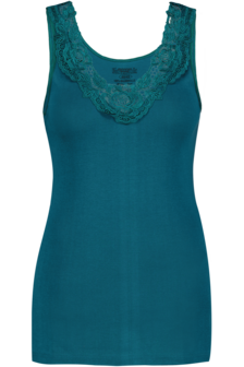 Dames Toker hemd met kant en brede bandjes