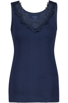 Dames Toker hemd met kant en brede bandjes