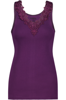 Dames Toker hemd met kant en brede bandjes