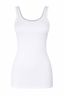 Dames hemd Sch&ouml;ller met brede band  Wit