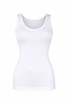 Dames hemd Con-Ta met schulprandje 100% Katoen Wit