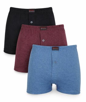 Basic 3-Pack Heren boxershorts gekleurd