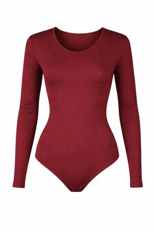 Dames katoenen body 6860 J&amp;C met lange mouw DonkerRood