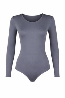 J&amp;C Dames body 6889 met lange mouw slipmodel Grijs