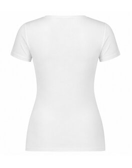 5-PACK BEEREN DAMES T-SHIRT MET O-HALS EN KORTE MOUW M3000 WIT