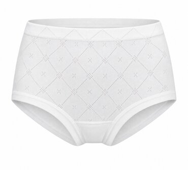 Dames TailleSlip Con-ta 100% katoen Jacquard Wit 