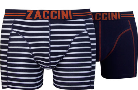 Zaccini 2-pack Heren boxershorts Stripe Navy/White