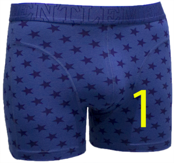 Gentlemen Heren boxershort Stars 1 Blauw