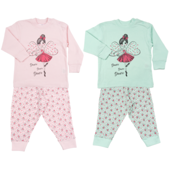 Fun2Wear Kinder pyjama 100% Katoen Dance Princess Mint