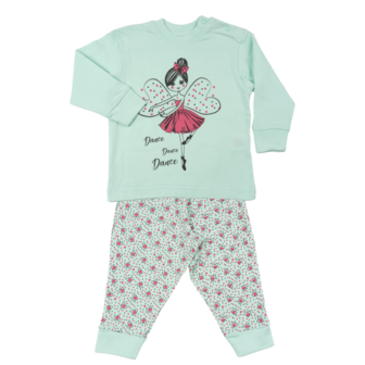Fun2Wear Kinder pyjama 100% Katoen Dance Princess Mint