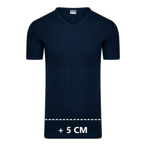 Beeren Extra lang heren T-shirt met V-hals M3000 Marine